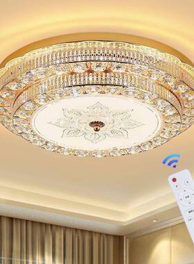 客厅吸FEQ顶灯厅LED吸顶灯室卧客大直厅主灯中山灯具厂家销水晶灯