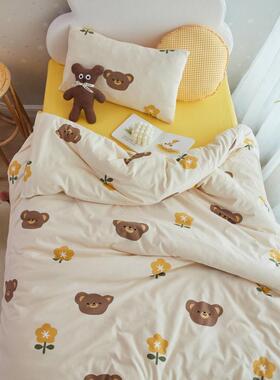 超套柔软儿童被单件可爱小狗纯狗AEXD类裸婴儿棉针织睡全棉单人被