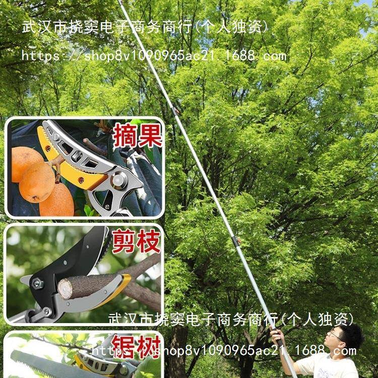 摘水果桃伸空无品牌/缩杆采摘荔椒枝花杨梅杏李高枝剪高枝剪仅涂