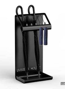 铁艺雨伞架IQA酒店大堂家用雨具创意落地式伞放雨置收纳架雨伞桶