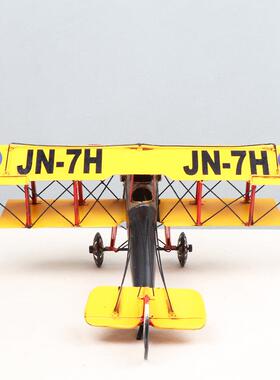 中号飞机号双翼战中斗飞机口铁摆航空模型酒吧吊件饰马铁艺装饰