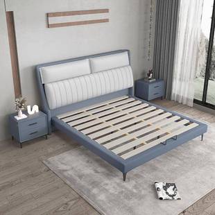 意式极简AL674341气压储物.8米布主卧5室双人1.米现代简约实木框