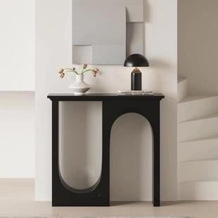 代极简轻奢入户柜进门正PUT对高端玄关桌现门厅靠墙艺术感玄关景