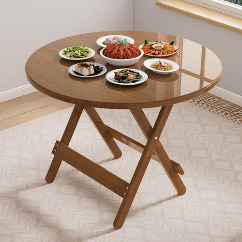 桌餐GVX折简叠小桌家用户型桌子圆桌饭桌小桌子易户外出租房摆摊