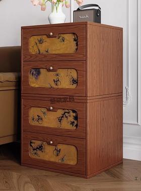 中古风卡14719门柜卧室床头柜木斗柜云纱实地柜自由落组合柜香客