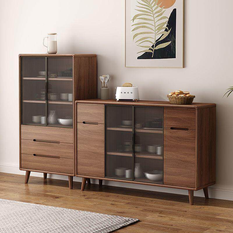 边YlrF2JcR82a木餐厅柜2025爆款家用实边框加长餐靠墙储物收纳柜