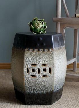 墩陶瓷鼓样凳陶瓷凳子饰装瓷凉墩新中式创意坐TM-54011梳妆凳客厅