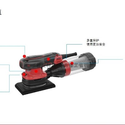 德国福莱克斯FLEX电动干磨机6寸自吸无尘汽车打磨机方形磨头抛光5