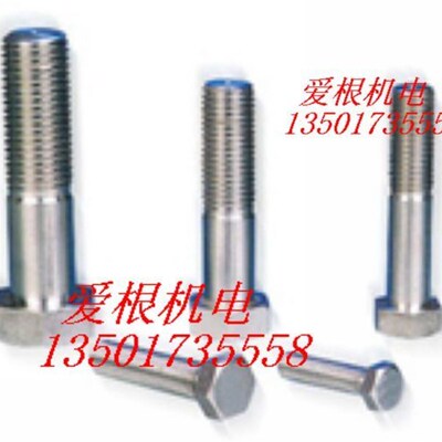 正宗304不锈钢外六角半牙螺丝粗杆半牙 DIN931 M6*60 100只