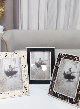 现代简约几何房铝马毛相摆件客厅卧室书样板框房1303视电柜家居装