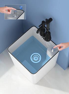 c陶瓷拖把池台墩布阳F76656T6池拖家用布池小尺寸35X35新款水池M1