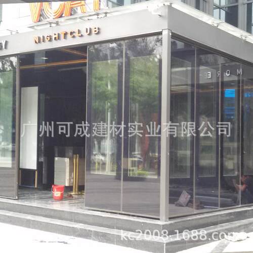 可MIF推拉折叠移玻璃隔墙旋转办公室璃玻隔动断可断移动悬挂隔墙