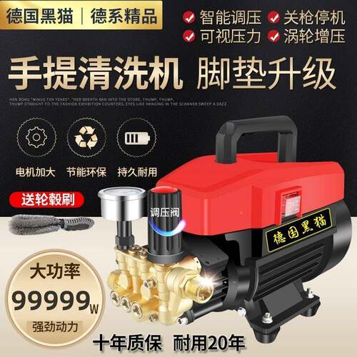全压自动0养殖场洗车机用22VRED洗车刷车家水泵