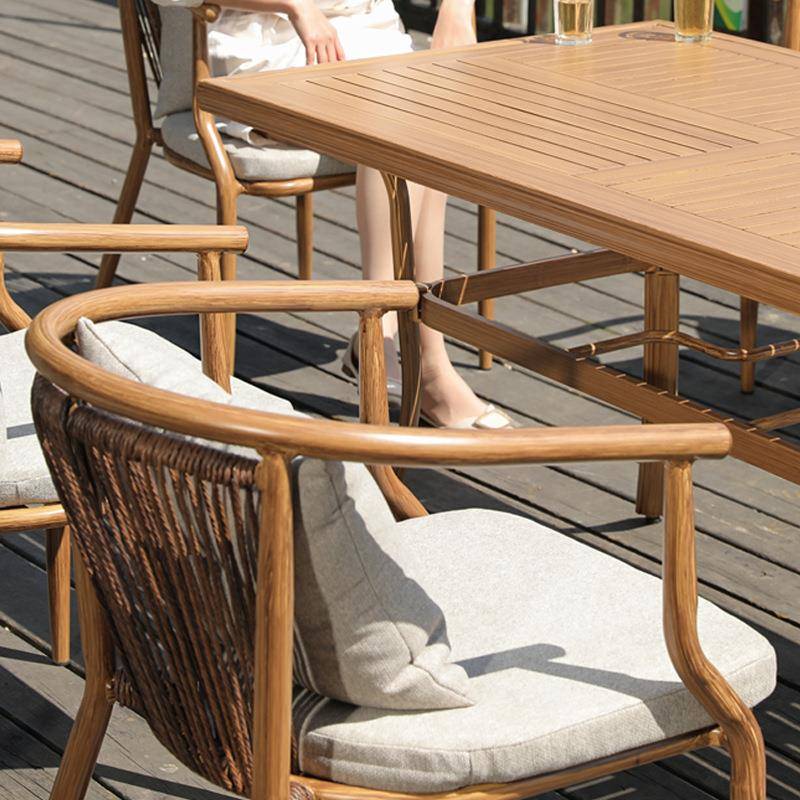 户室外桌椅合庭院组花园外露组天喝茶桌椅合藤观澜桌椅编休闲阳台