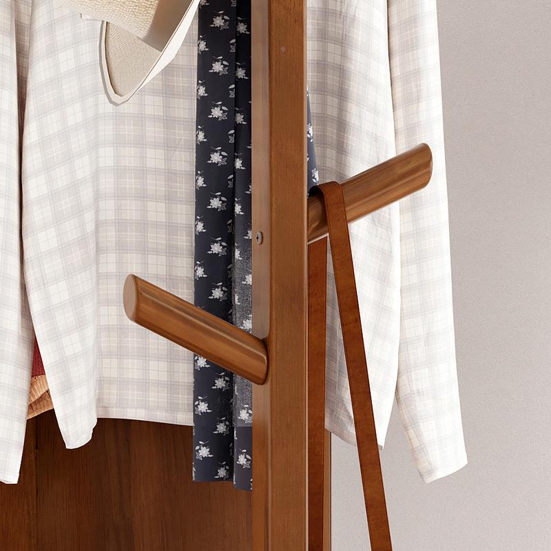 7架K旋实木转穿衣镜地镜家用可移F775HM7T动卧室挂衣架衣帽一体落