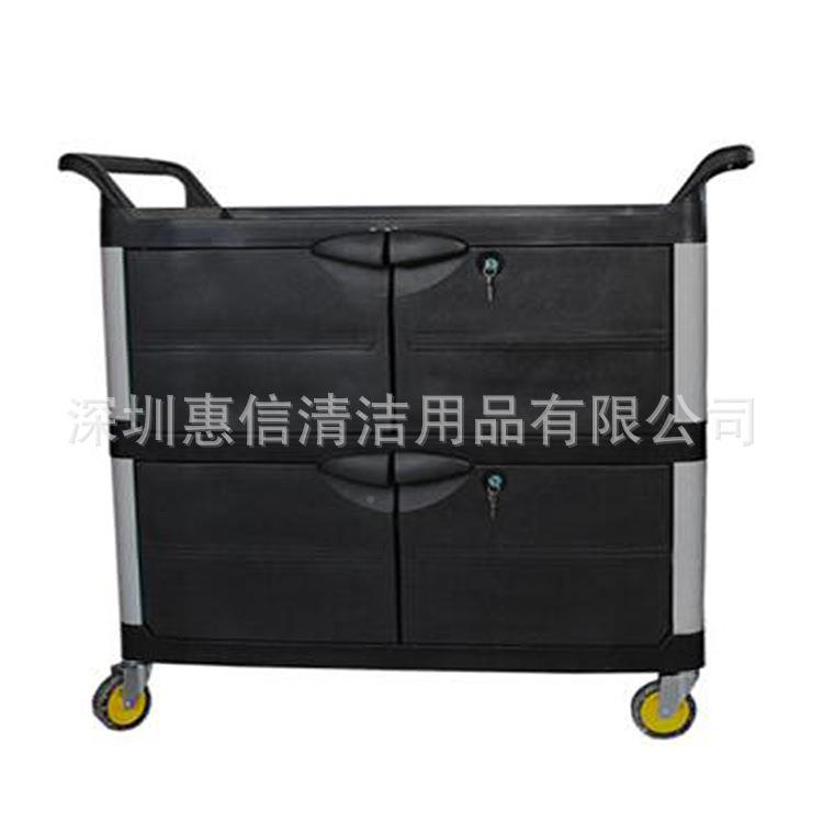 D-01YBT3A途小号多用层带手推车服务车收餐车收纳柜车门手推三车