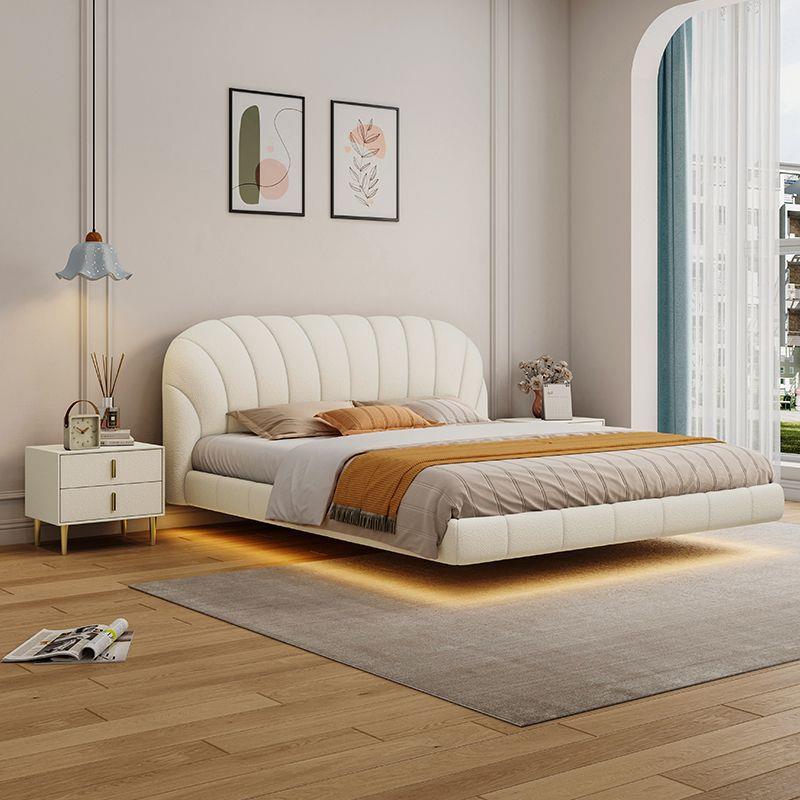 奶油风科技布泰JHD悬浮床现代简奢约意式轻双人极简端迪绒婚高床