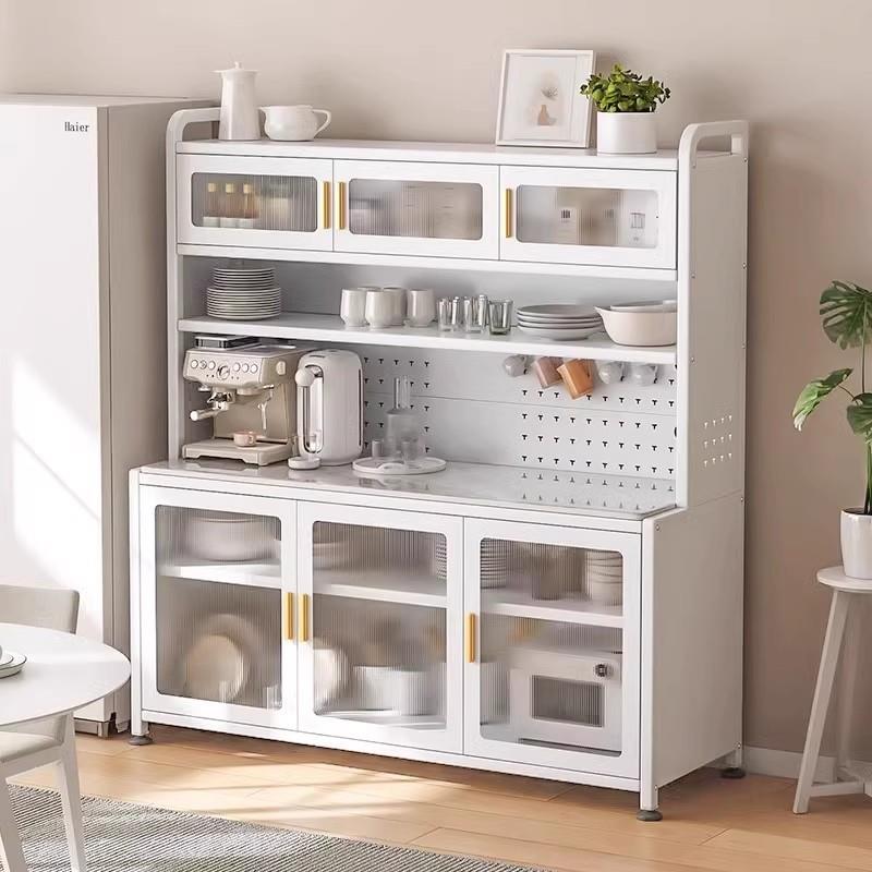 岩板餐物边柜厨房物架落地多置层纳柜多功能微波UWL炉烤箱收纳收