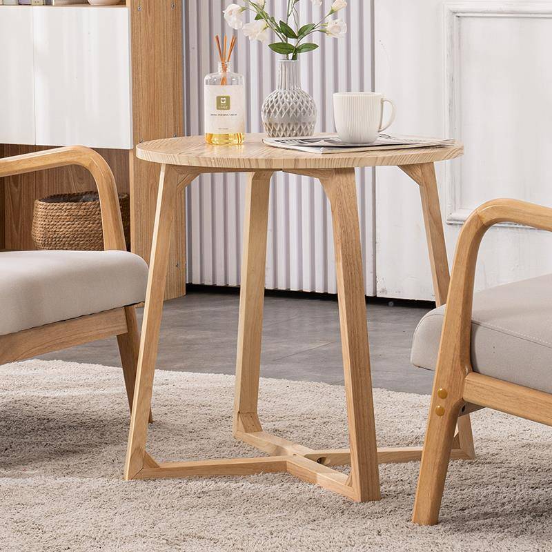 8茶V出租卧室型F77H7M65床边沙发桌子阳台小圆桌边几转角实木几小