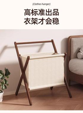 榉木衣BDG帽2架家用卧室落地叠次净衣架脏衣篓可折架布艺收纳205