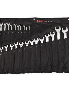 钢盾23件套铬钒钢公制两用扳手梅开扳手套装件S017103钢2盾3ERP两