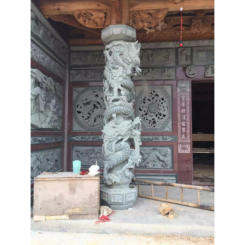 承接石材景观文化柱 花岗岩石雕华表龙柱 石材龙凤柱