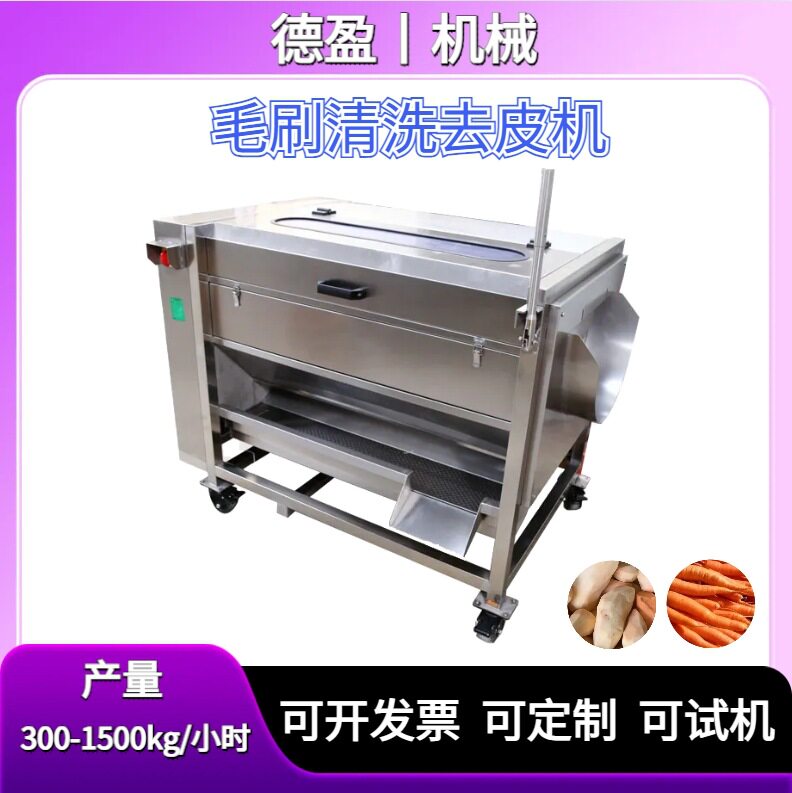 商用全自动毛刷清洗去皮机