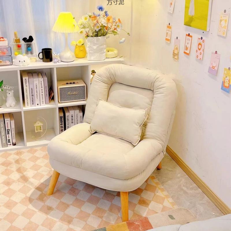 靠懒人沙类发单人躺椅台狗窝阳休闲椅ZWO子卧室榻榻米午休折叠背