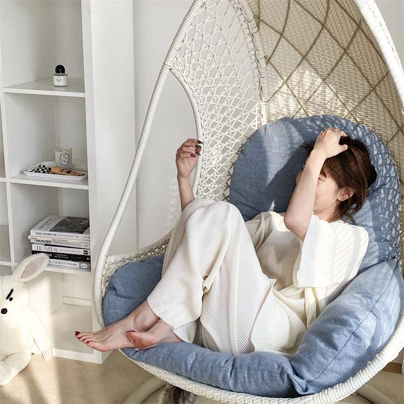 吊篮坐垫单人吊兰鸟可吊拆洗巢秋千MSR垫摇子椅靠垫藤篮加厚椅垫