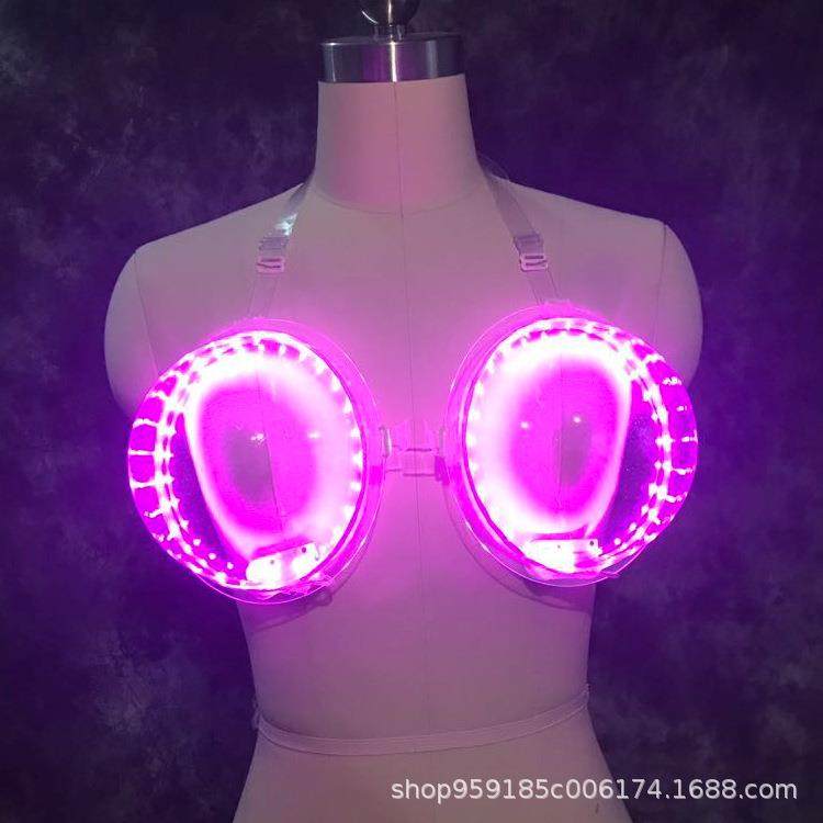 LED具发光VOL盛酒文胸用酒吧夜店派对氛围道鸡尾酒喂奶文胸出酒品