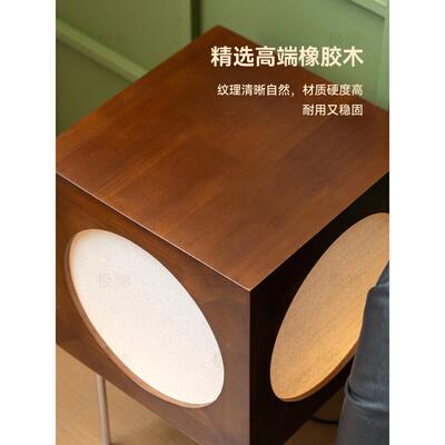 中古风落地灯卧室床茶头柜一体氛落围灯复72482客古厅置物几地灯