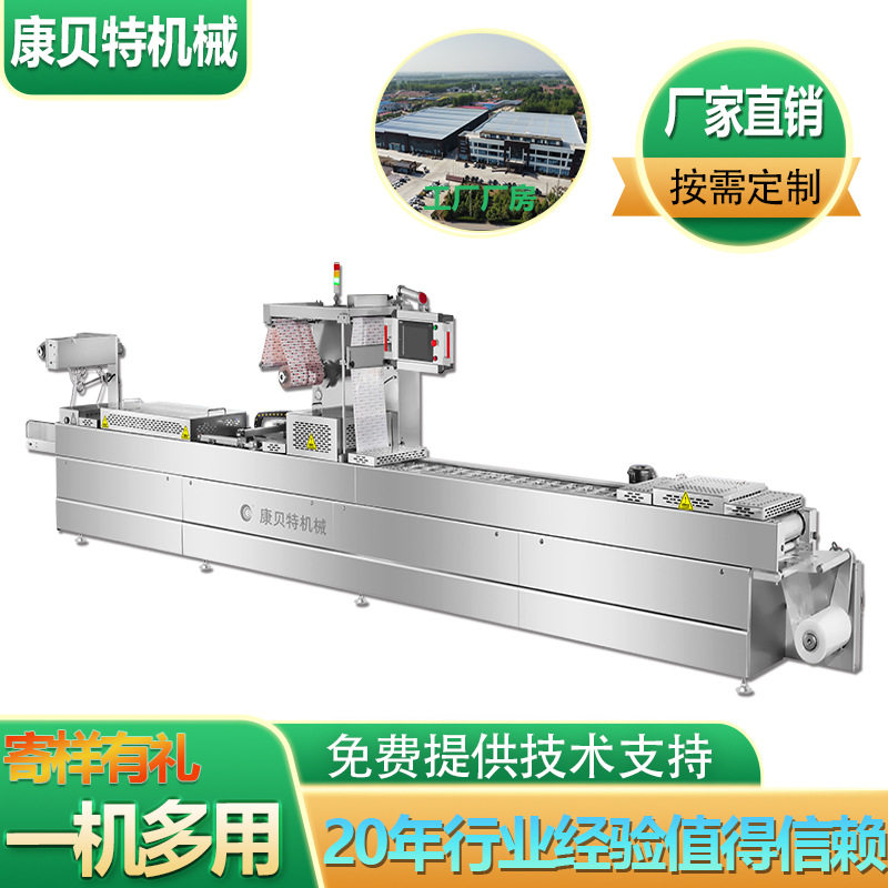 人参蜜片全自动连续真空包装机 固元膏大型工业拉伸膜真空包装机