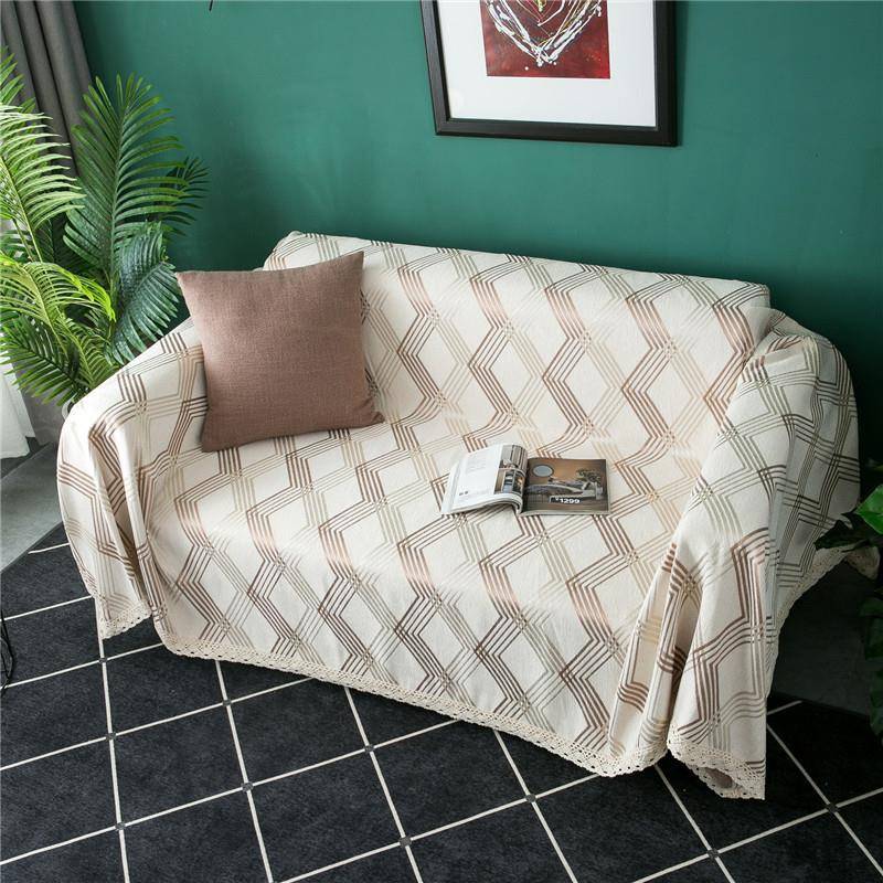 加厚雪尔盖沙发巾几何防全滑弹力四季通用沙发线垫沙发尼PTF盖巾