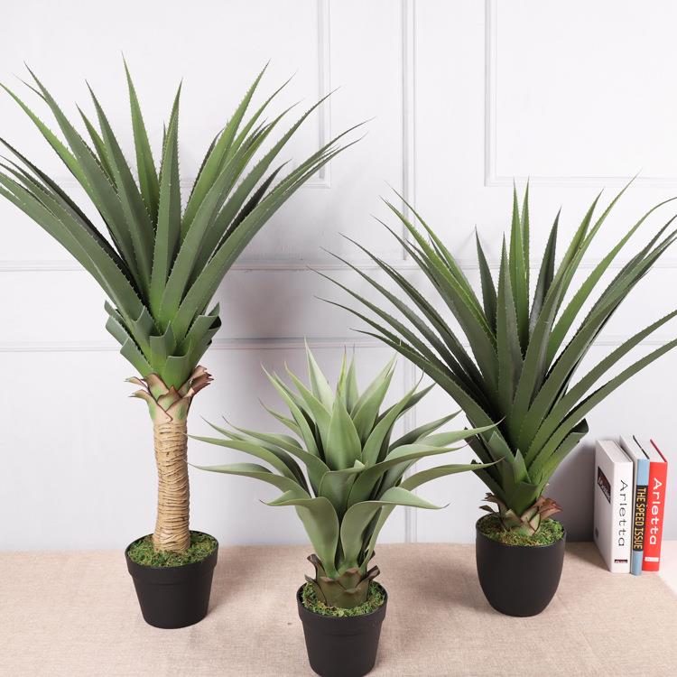 大仿真铁树TBV绿植物酒落地人造龙血店铁树植盆景摆型件仿真龙血