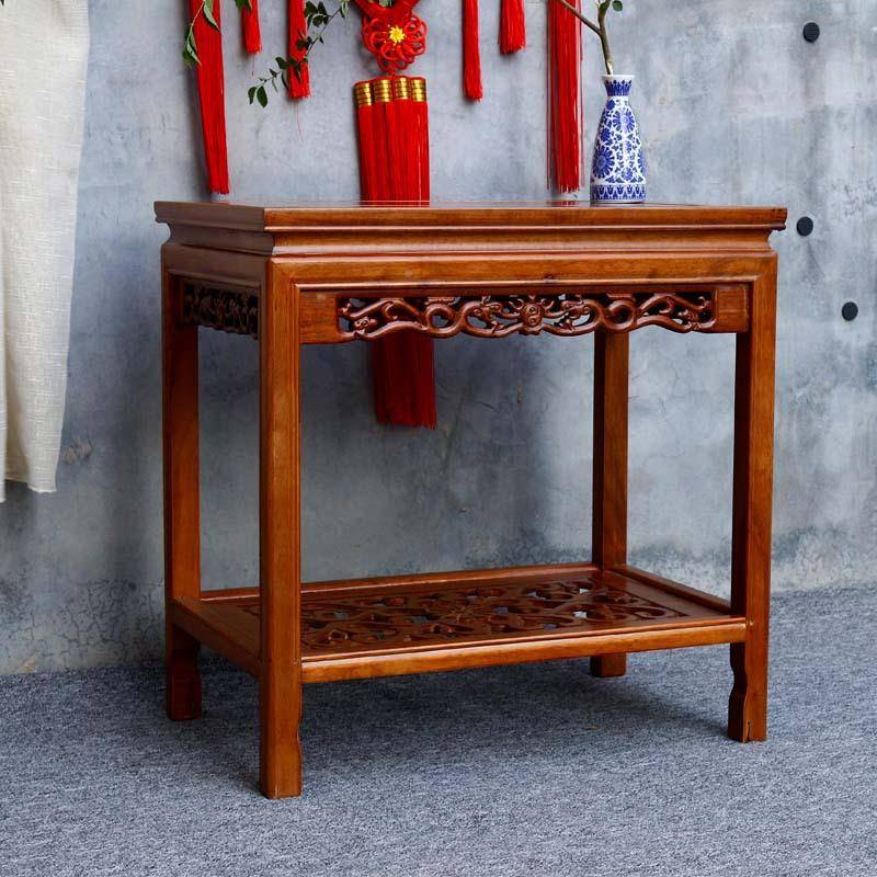 实木花架鱼缸桌茶几FRO边几子盆景架摆件桌工品艺奇架石茶桌中式