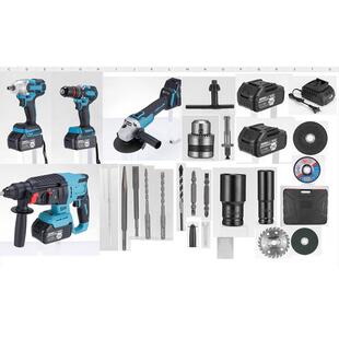 充电式电电钻三无品牌/件套角锂磨子机冲击起钻无线大功机率