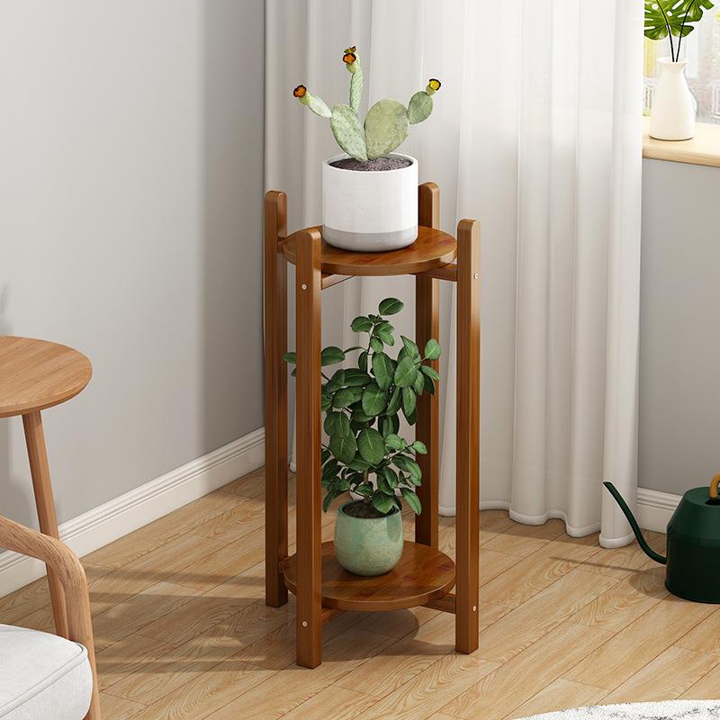 批室内架落地阳台置物架客厅WAC装饰小式摆花件多肉架木绿实萝