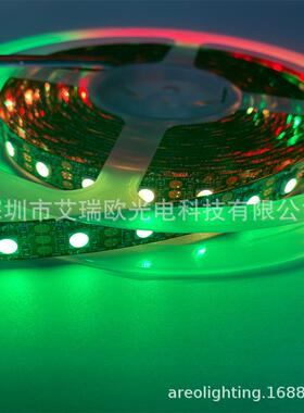 内置IC幻TCG灯带5050RGB可W12V01彩20单点单控跑马流水6编程灯条