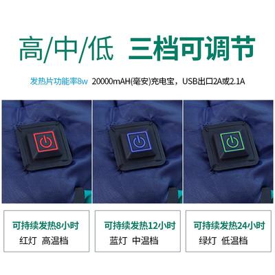 新款10567封式智信热能发棉睡袋户外露营加热睡袋潮电热保新暖睡