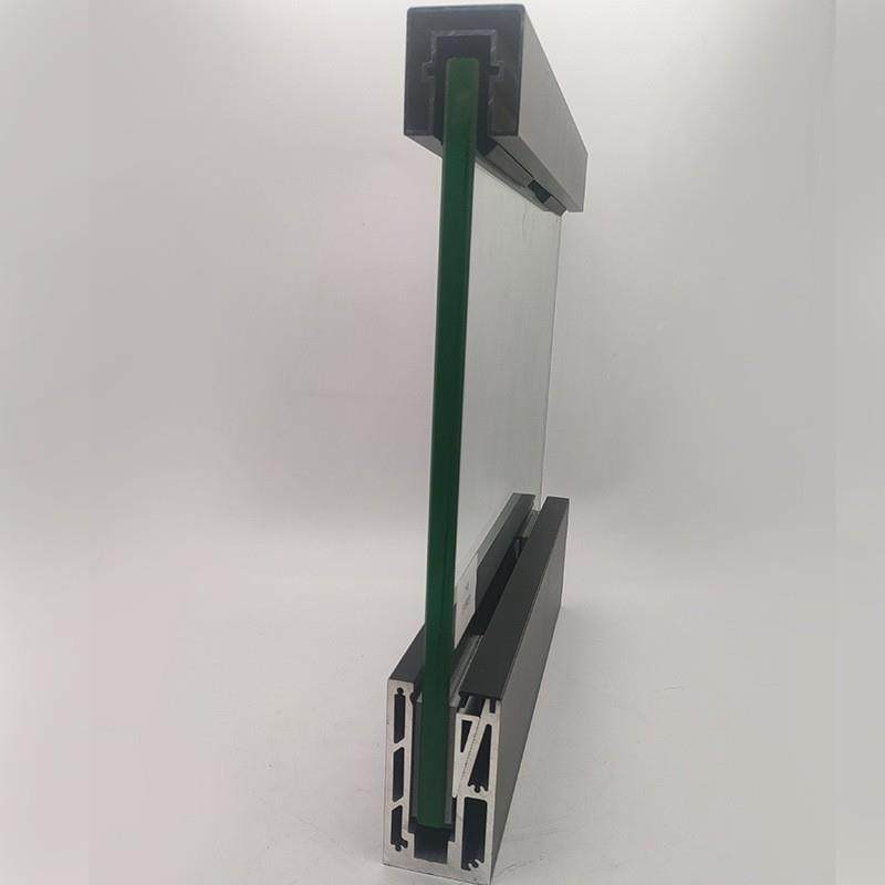 无框玻璃楼卡槽U型卡槽铝合金型材外阳台扶手阁室明固装无品牌/定