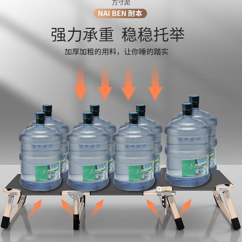 加固折叠床单人午休床多功能家用躺椅折叠办公成人陪护午睡床