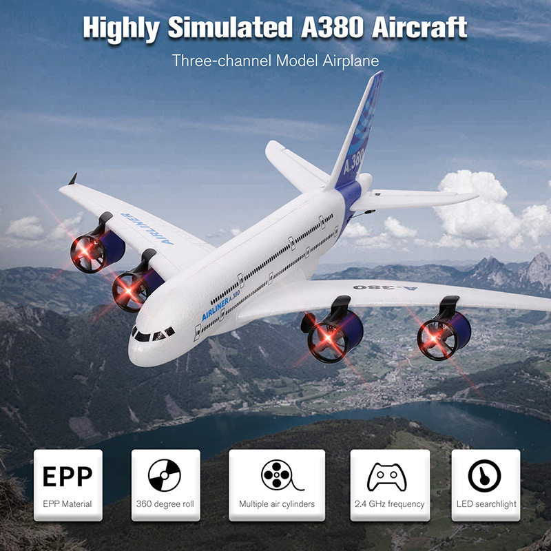 三通道A380/747泡沫滑翔机航模