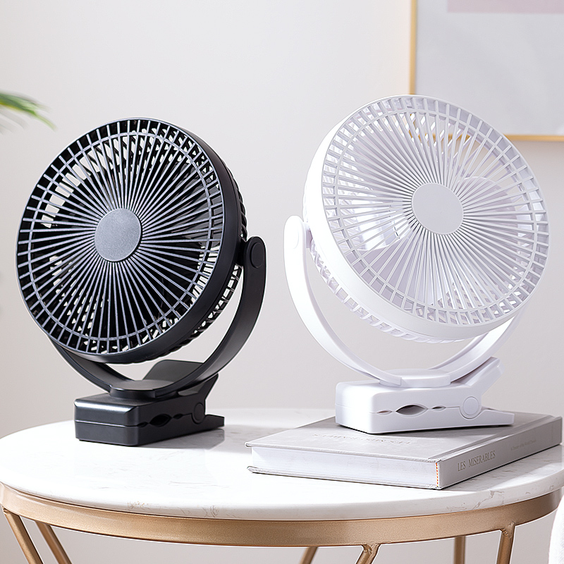 8寸户外充电夹子风扇房车床头上U便携迷你钓鱼露营帐篷小电风扇
