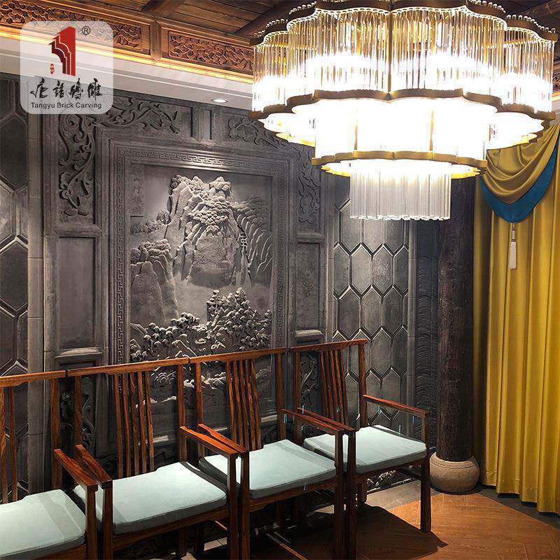 唐语522砖雕中古建四合院仿古砖室内外面式×1.5m装饰壁画墙玄关1