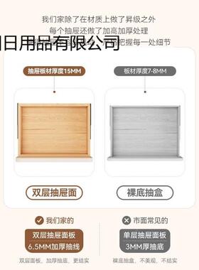 爆火奶油头床柜轻能奢法式实木床53114小型边柜出租屋多功储物柜