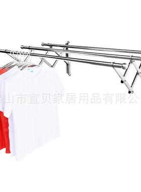 飘不钢挂墙壁拉外式折叠三杆晾晒衣锈架YLG2803G推毛巾架