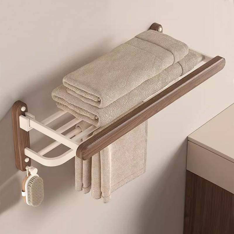 法式复古风胡桃木卫生间置物架壁挂免打孔新款浴室毛巾架浴巾架子,玩具/童车/益智/积木/模型,垂直悬浮玩具,淘宝优惠券,粉丝福利购,淘宝优惠卷