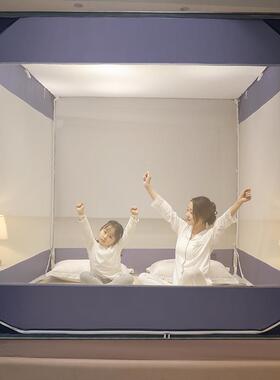 蒙古包蚊家用夏天帐拉1.8米支MZB架固定宝宝防童摔儿1.5三开门卧