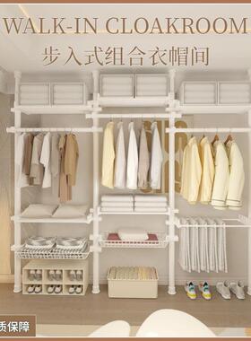 顶天立地衣加厚架衣柜衣架帽MRL间架子组装物架置简易挂衣卧室落