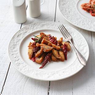 餐盘子牛排点盘心浮KMU西雕圆盘欧式陶瓷意面盘早餐盘西式盘餐厅